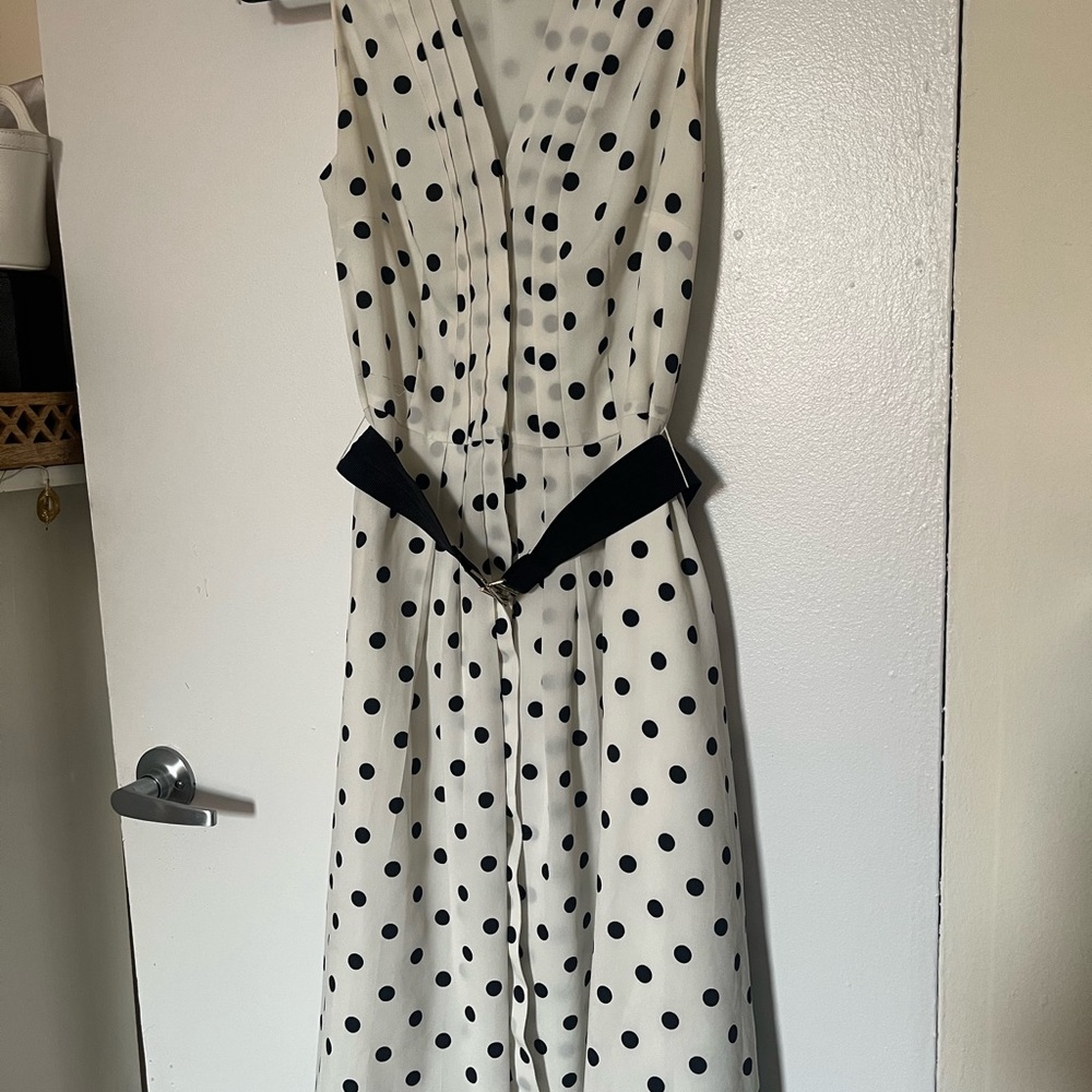 Ann Taylor Black and White Polka Dot Dress